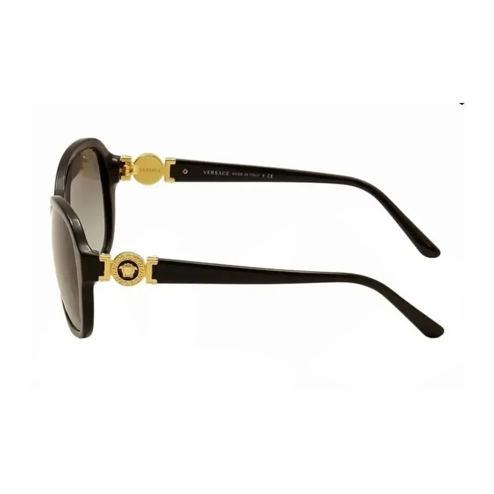 VERSACE vintage Medusa head oversized sunglasses mod-4232 black gold y2k